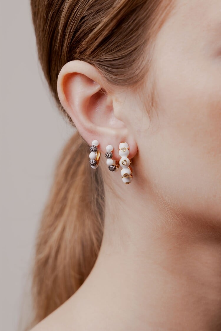 Diana Enamel Hoop Earrings