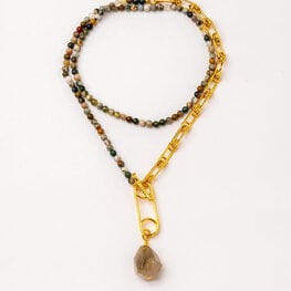 Long Necklace with jasper