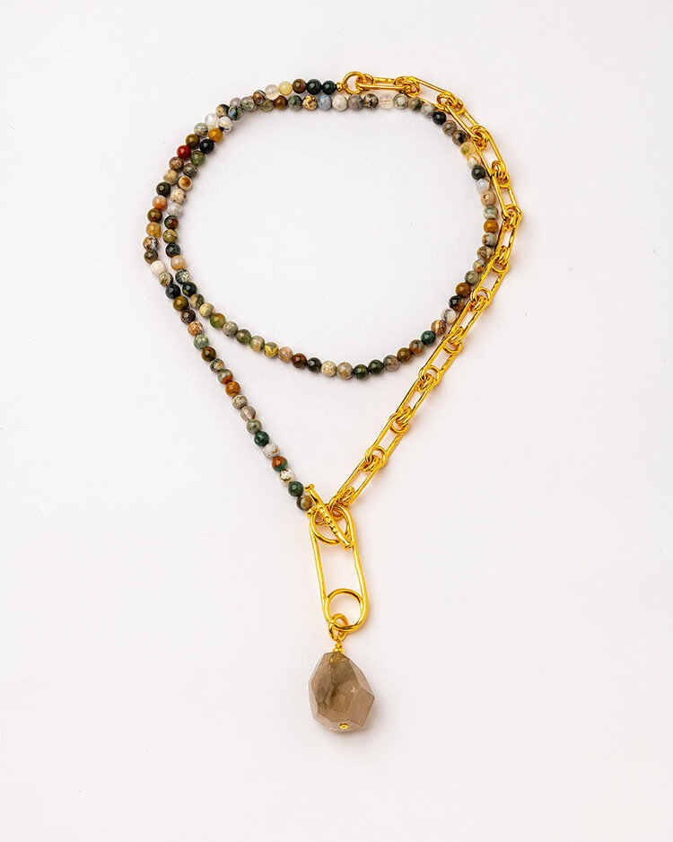 Long Necklace with jasper