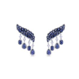 Sapphire Ear Climbers