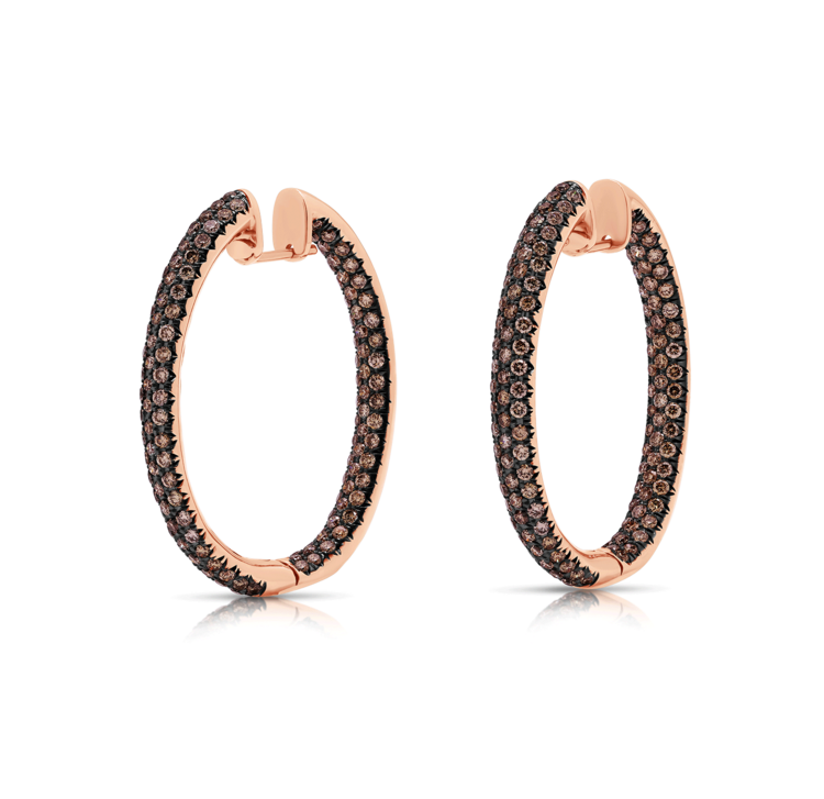 Champagne Pavé Earrings