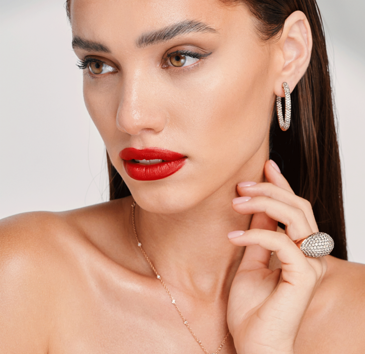 Champagne Pavé Earrings