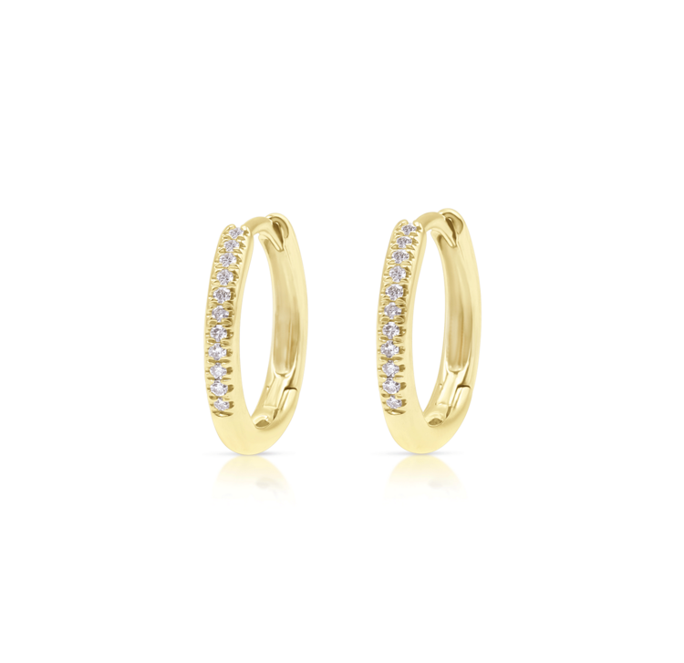 Diamond Huggie Earrings