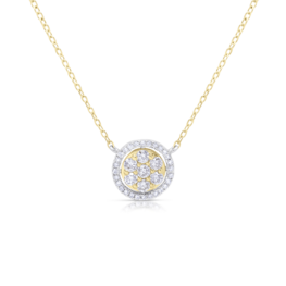 Yellow & White Gold Diamond Pendant