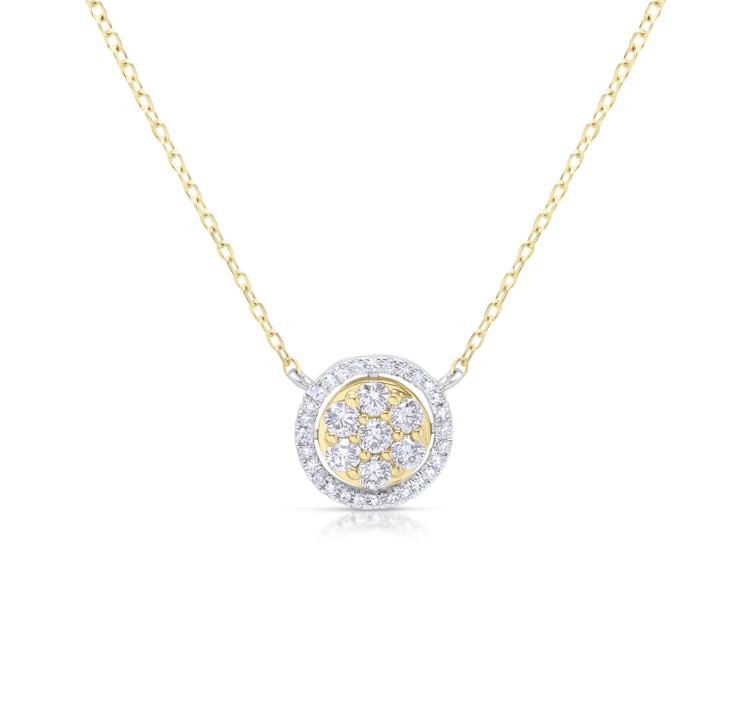 Yellow & White Gold Diamond Pendant