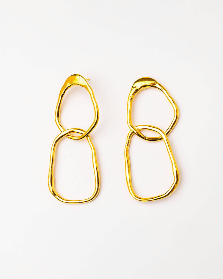 Double Link Drop Earrings