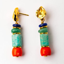 Drop Earrings Natural Stones