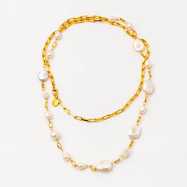 Long Necklace with Baroque Pearls