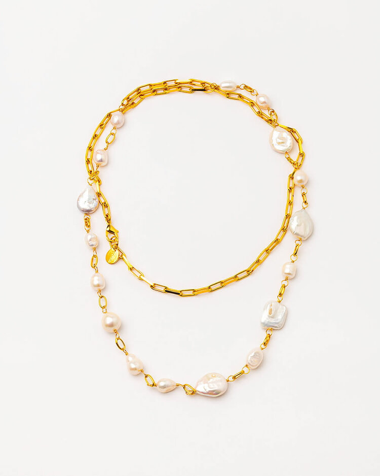 Long Necklace with Baroque Pearls