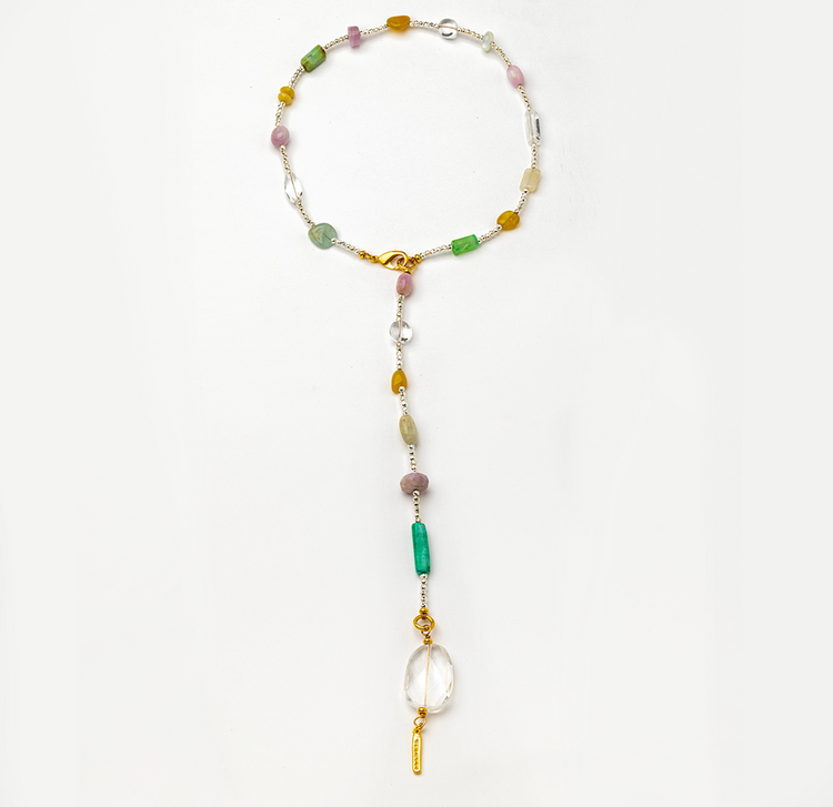 Long Necklace with Natural Stones