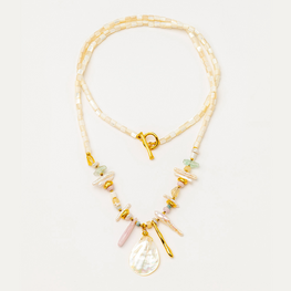 Long Necklace with gemstones