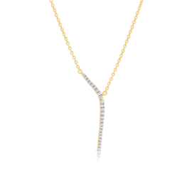 LAB Diamond Silver Necklace with Diamonds