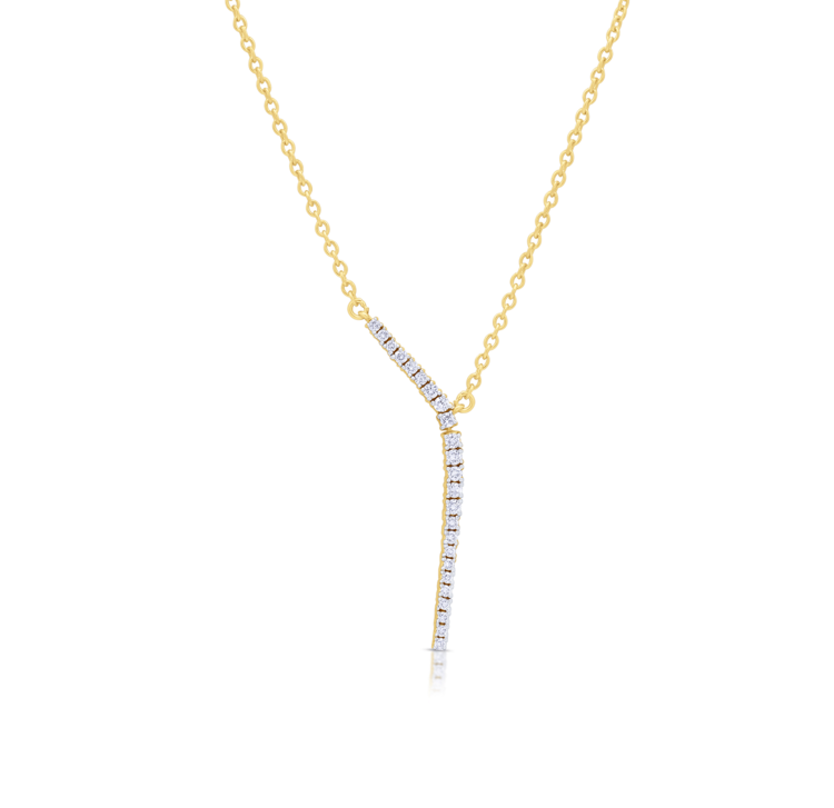 LAB Diamond Silver Necklace with Diamonds