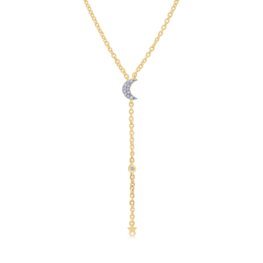 LAB Diamond Silver Moon Lariat