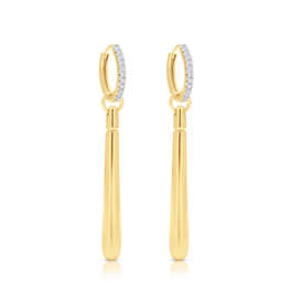 LAB Diamond Silver Earrings Large