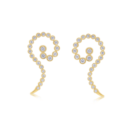 Serpentine Diamond Earrings