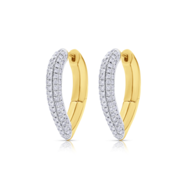 Diamonds Spike Hoop Earrings