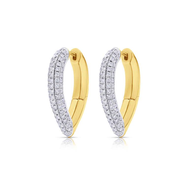 Diamonds Spike Hoop Earrings