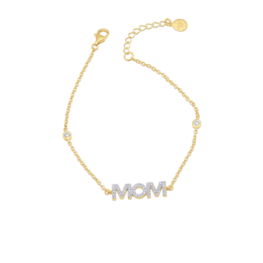 LAB Diamond Silver MOM Bracelet