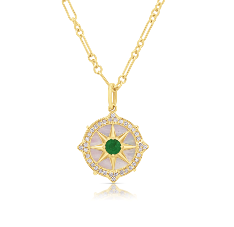 Emerald & Diamonds Necklace