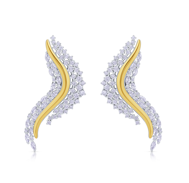 Silver Wave Earrings