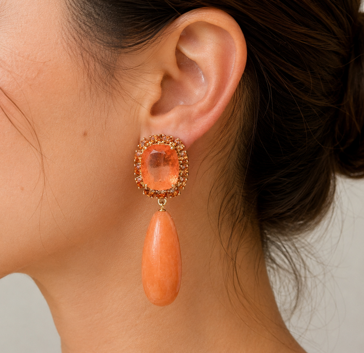 Flower Drop  Earrings