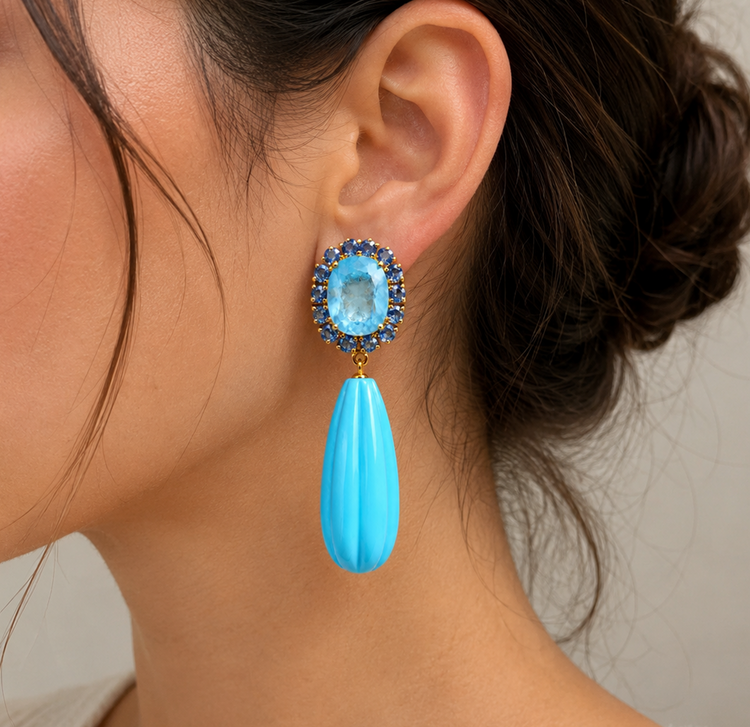 Flower Drop  Earrings