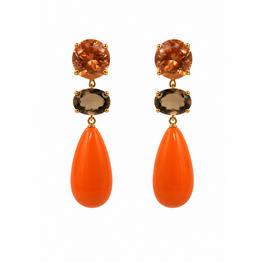 Tangerine Drop Earrings