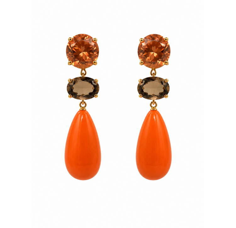 Tangerine Drop Earrings