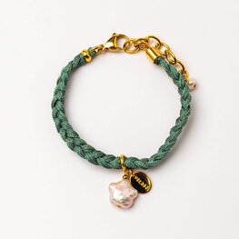 Braided Bracelet with Star Shaped Pearl
