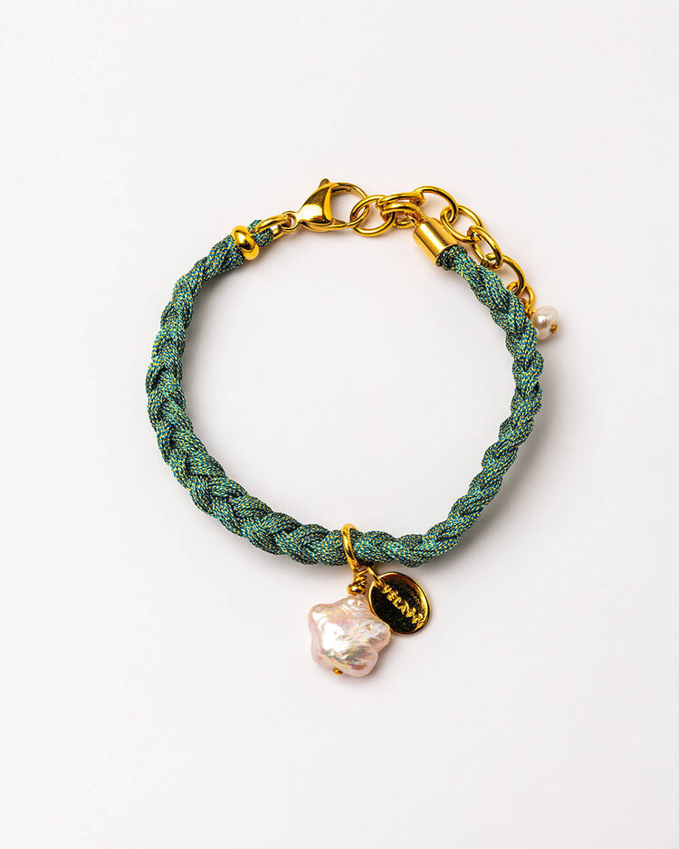 Braided Bracelet with Star Shaped Pearl
