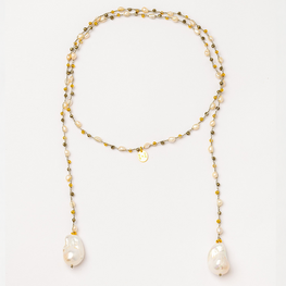 Costal Baroque Pearl Wrap Necklace