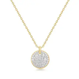 Pavé Disc Necklace