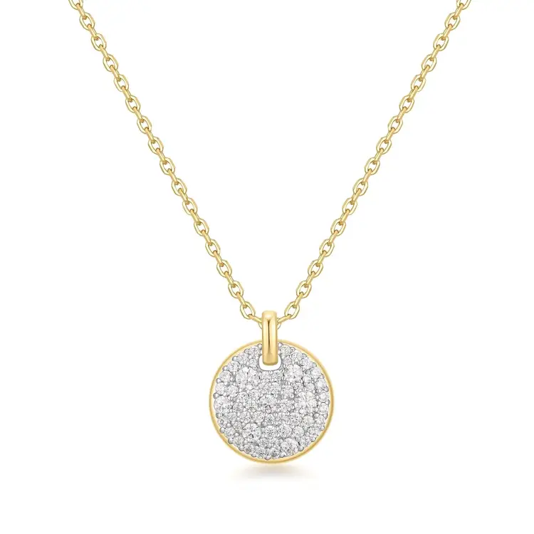 Ania Haie Pavé Disc Necklace