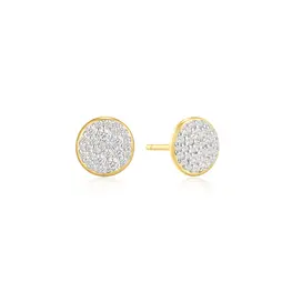 Pavé Disc Stud Earrings