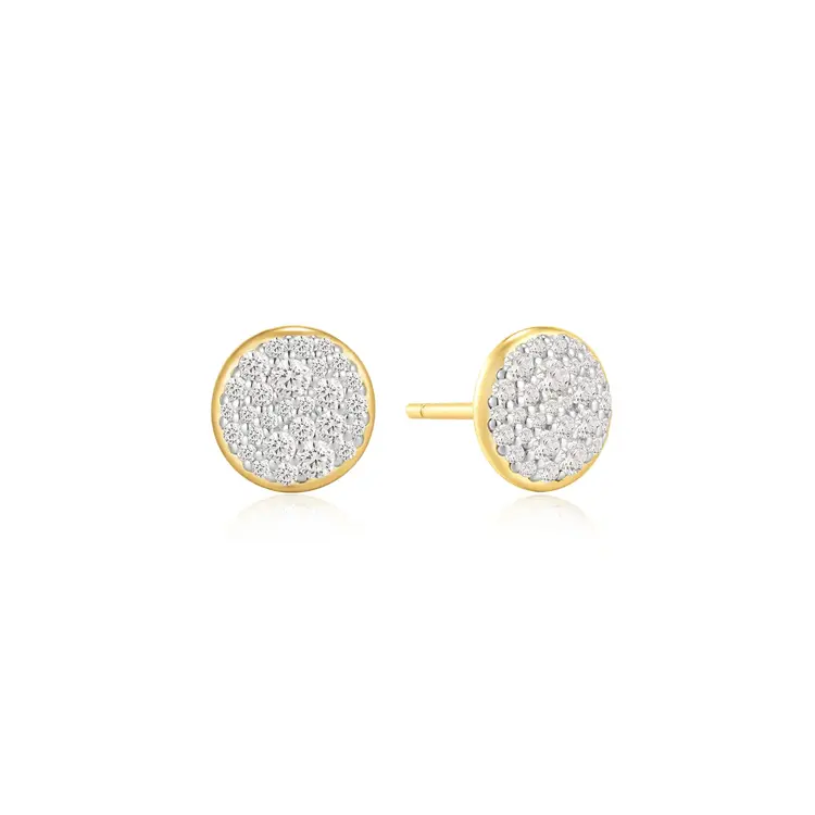 Ania Haie Pavé Disc Stud Earrings