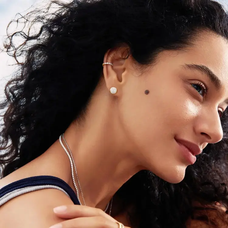 Ania Haie Pavé Disc Stud Earrings