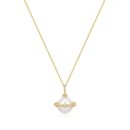 Pearl Halo Evil-Eye Necklace