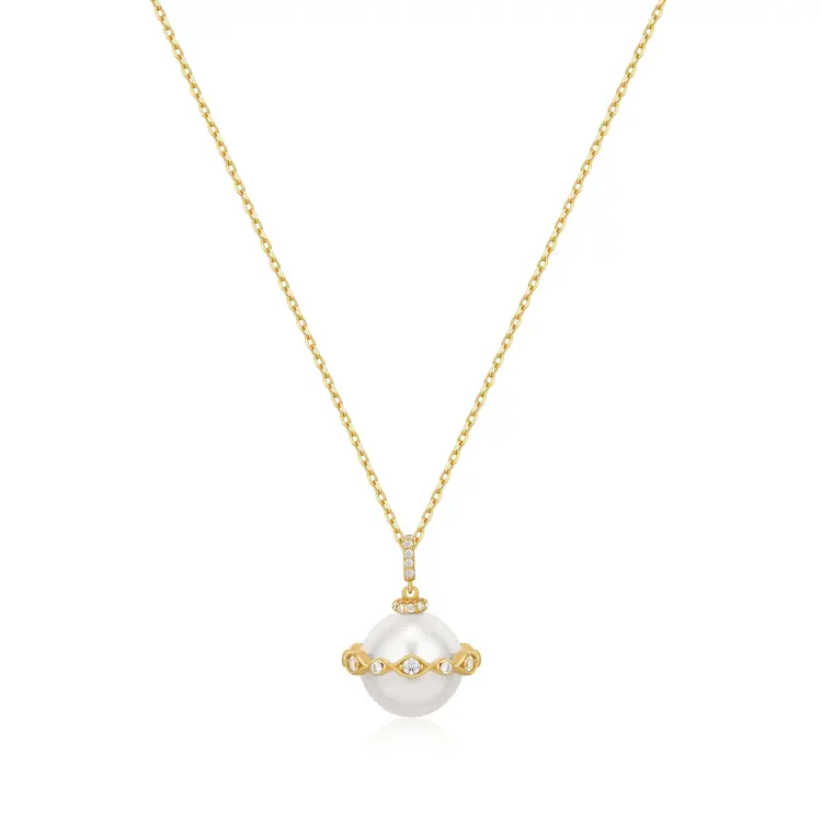 Ania Haie Pearl Halo Evil-Eye Necklace