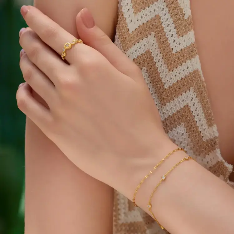 Ania Haie Starburst Zig-Zag Beaded Ring