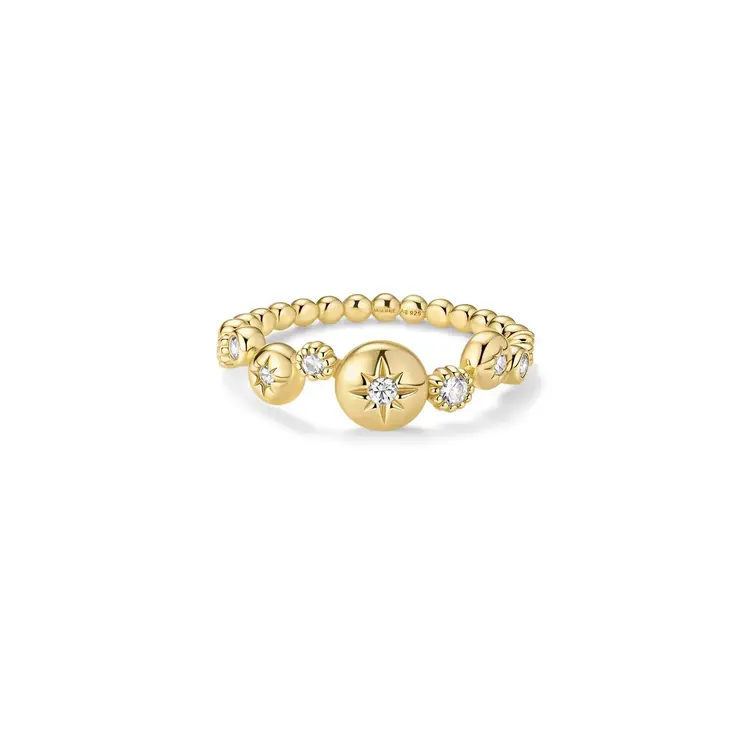 Ania Haie Starburst Zig-Zag Beaded Ring
