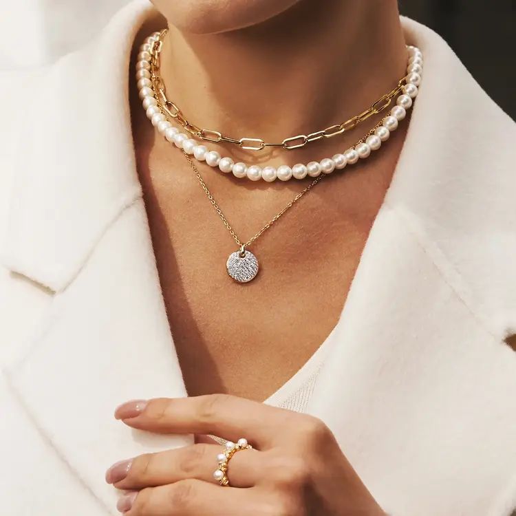 Ania Haie Braided Shell Pearl Ring