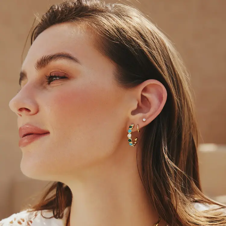 Ania Haie Malachite and Turquoise Hoops