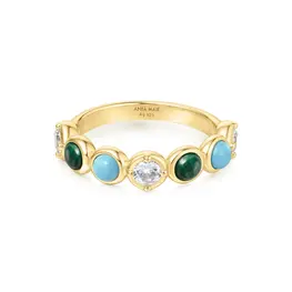 Ania Haie Malachite and Turquoise Ring
