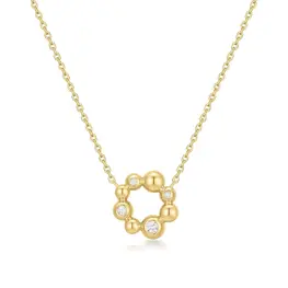 Ania Haie Asymmetric Beaded Circle Necklace