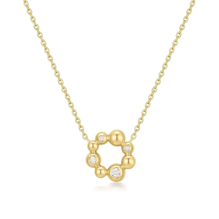 Ania Haie Asymmetric Beaded Circle Necklace