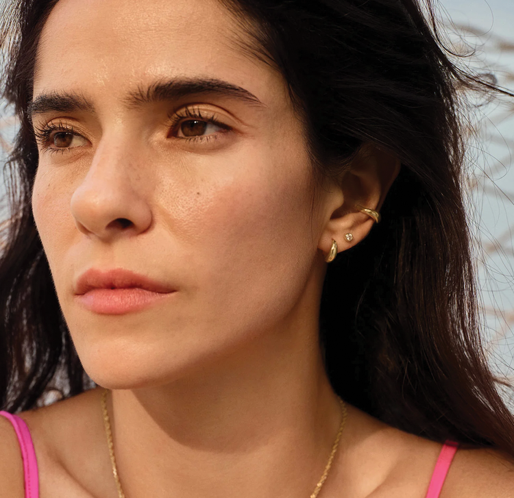 Ania Haie Small Pavé Disc Stud Earrings