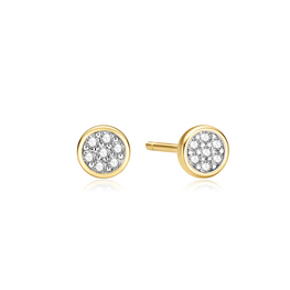 Ania Haie Small Pavé Disc Stud Earrings