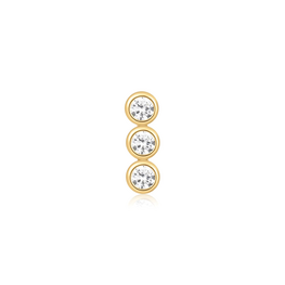 Ania Haie Single Triple Stone Bezel Earring