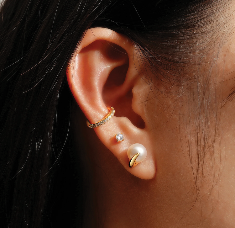 Ania Haie Pearl Claw Stud Earrings
